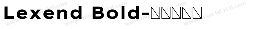 Lexend Bold字体转换